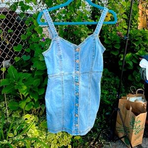 Light Denim Buttoned Dress